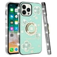 thumbnail image 4 of For iPhone 15 Pro Max Case Crystal Studded Ring Stand Bling +2 Screen Protectors, 4 of 4