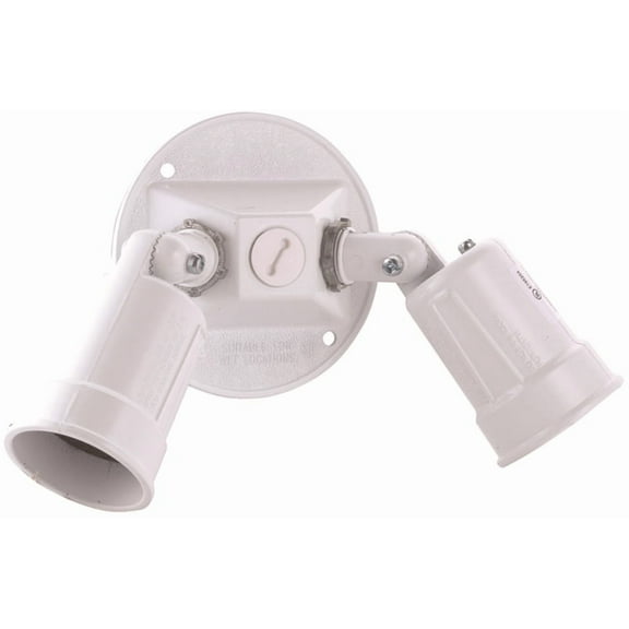 RACO 4" White Round Dual Lampholders
