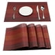 thumbnail image 1 of Juego De 6 Manteles Individuales De Pvc Para Mesa De Comedor, Manteles Individuales De Pvc Tejidos Lavables, Manteles Individuales Antideslizantes Resistentes Al Calor Para Cocina, Manteles Para Mesa Kearding HA026693-01, 1 of 6