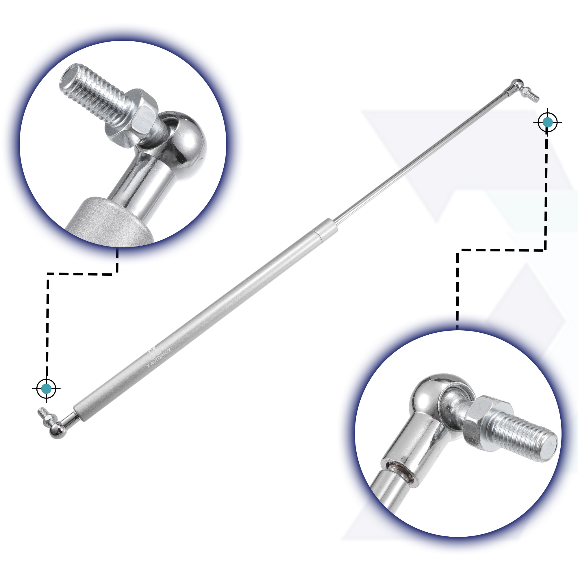 Unique Bargains 2 Pcs 25inch Silver Lift Supports Struts for RV Car Truck Boat 80lb/356N