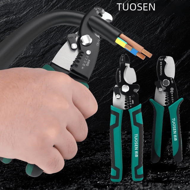Tuosen Tools Wholesale Pelacables de 7 pulgadas Pelacables para electricistas Abrazadera de prensado de cables multifuncional Pelacables de 6 pulgadas