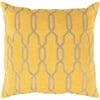 Art of Knot Amherst Hand Crafted Geometric Lattice Linen Decorative Pillow with Poly Filler, Sunflower