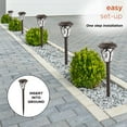thumbnail image 5 of Alpine Corporation 17" Solar Pathway Stake LED Lights, Set of 8, Brown, 5 of 12