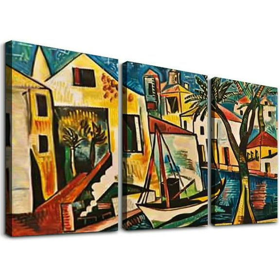 Ullo0ord Pablo Picasso Wall Art Mediterranean Landscape Poster Print Canvas Wall Art Painting Living Room Bedroom Home Decor