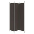 thumbnail image 3 of vidaXL 3-Panel Room Divider Brown 150x220 cm Fabric, 3 of 5
