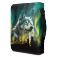 thumbnail image 3 of HELLHERO Wolf Bible Cover Carrier Carrying Organizer Bag with Protective Portable Bible Covers for Study, PU Leather Church Bible Bag for Bible Study, 3 of 12