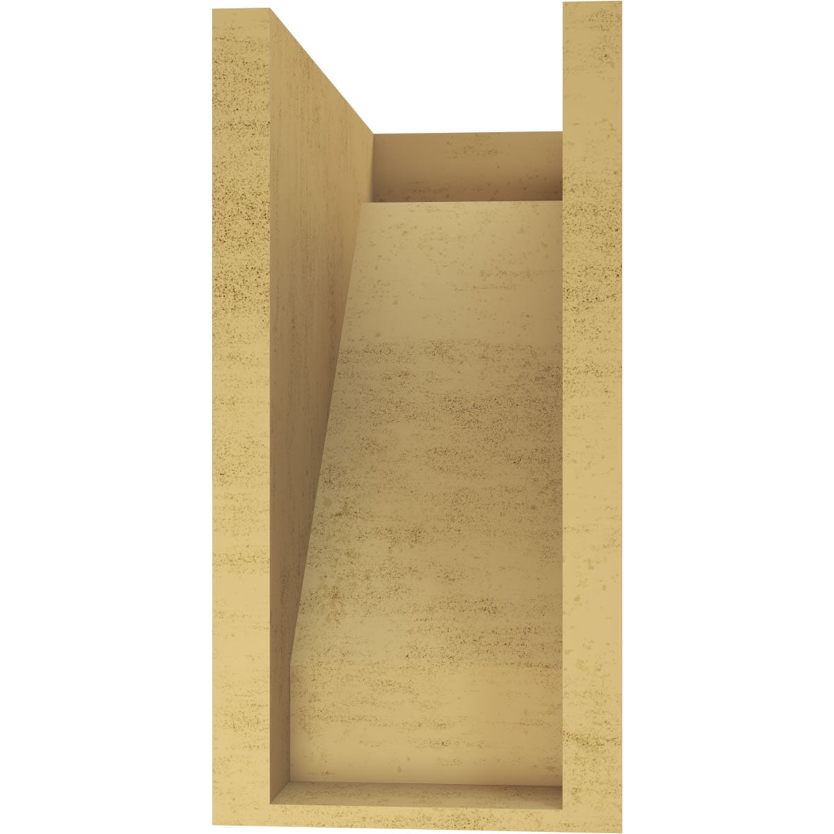 7"W x 14"D x 14"H Classic Burlington Rough Cedar Woodgrain TimberThane Corbel, Primed Tan