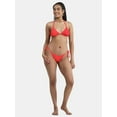 thumbnail image 2 of No Boundaries Women's Crinkle Side Tie Bikini Bottom, Sizes XXS-XXL, 2 of 5