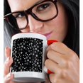 thumbnail image 2 of 3dRose, Ditsy Dots - Black and White, 11oz Two-Tone Red Mug, 2 of 7