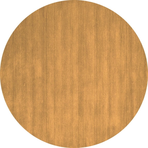 Ahgly Company Indoor Round Abstract Orange Contemporary Area Rugs, 4' Round