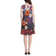 thumbnail image 3 of FORMRS Summer Dress for Women Loose U Neck Sleeveless Midi Beach Sundresses with Pockets, Purple Flowers, 3 of 8