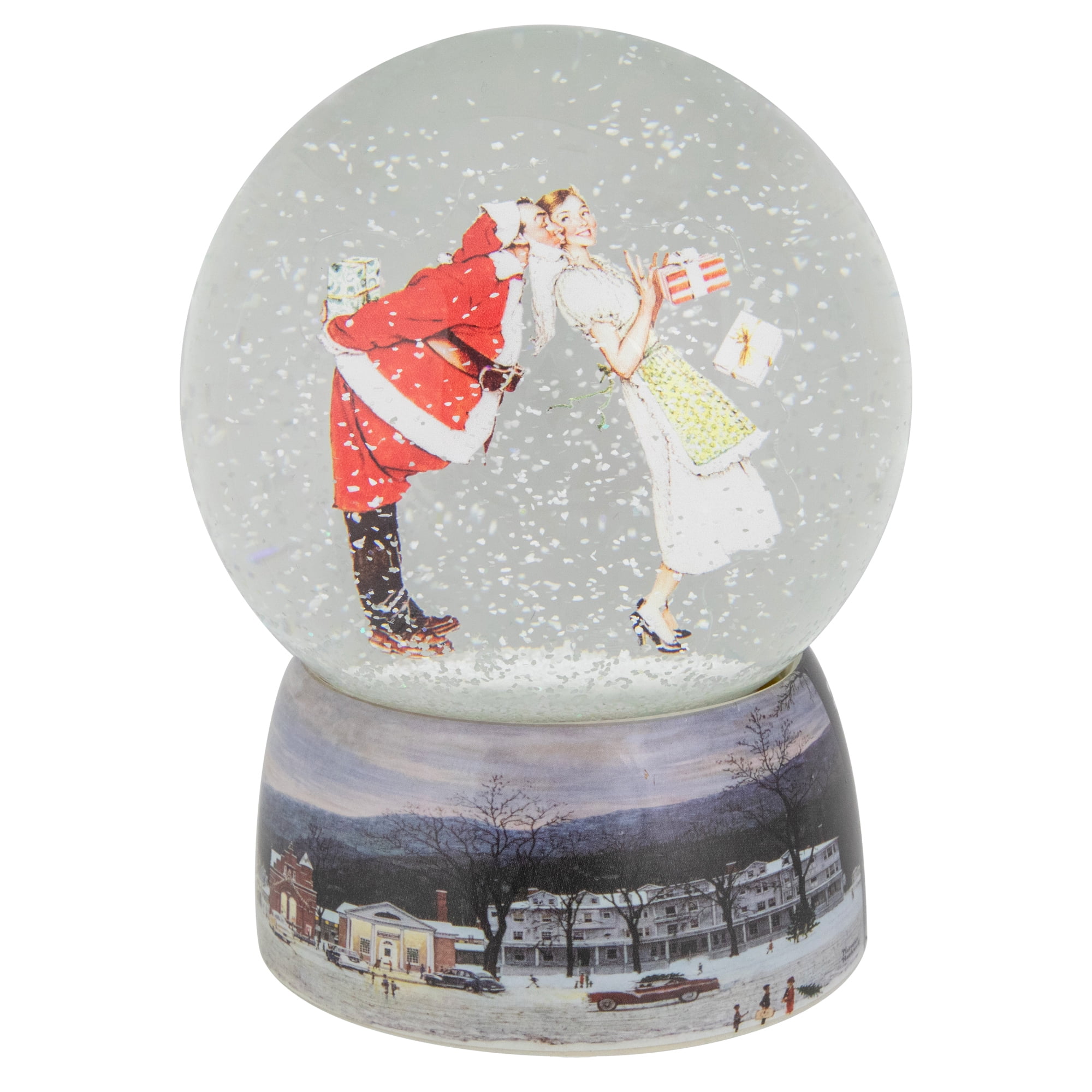 Northlight Norman Rockwell "Christmas Surprise" Snow Globe - 6.5"
