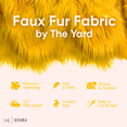thumbnail image 5 of EOVEA Shaggy Faux Fur Fabric by The Yard - 36" X 60" Inch - Long Pile Fur - Fake Fur Materials - Soft & Fluffy Craft Fabric Supplies for DIY Arts & Crafts, Apparel, Costume, Rug(Yellow, One Yard), 5 of 5