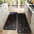 thumbnail image 4 of Kitchen Rugs Sets Of 2,Black Christmas Star Pattern Anti Fatigue Kitchen Mat Rugs Non Slip Washable,Decorative Kitchen Floor Mats for Kitchen,Sink,Laundry,17"x47"+17"x47", 4 of 5