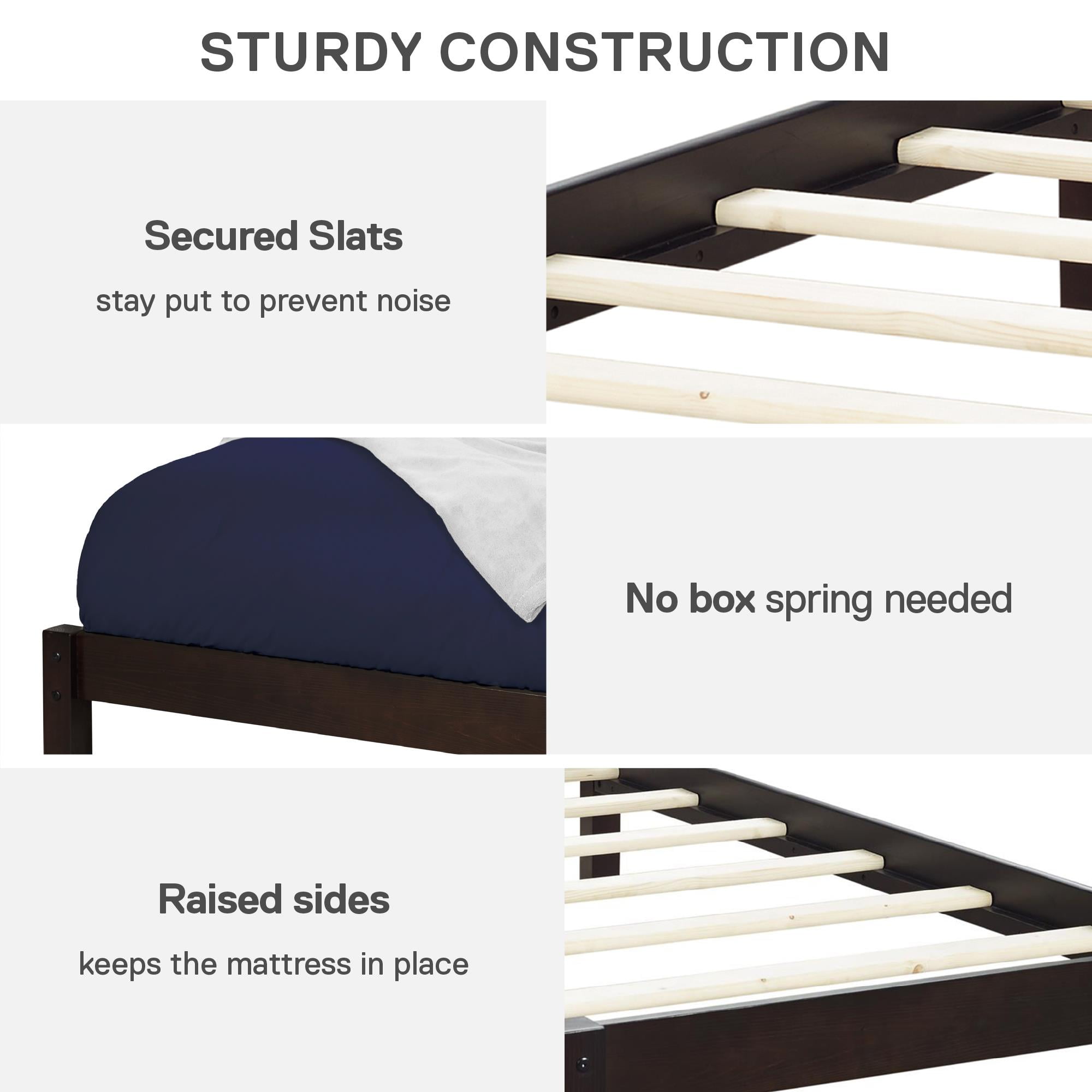 Better Homes & Gardens Leighton Kids Twin Size Bed, Wood Platform Bed Frame, Espresso