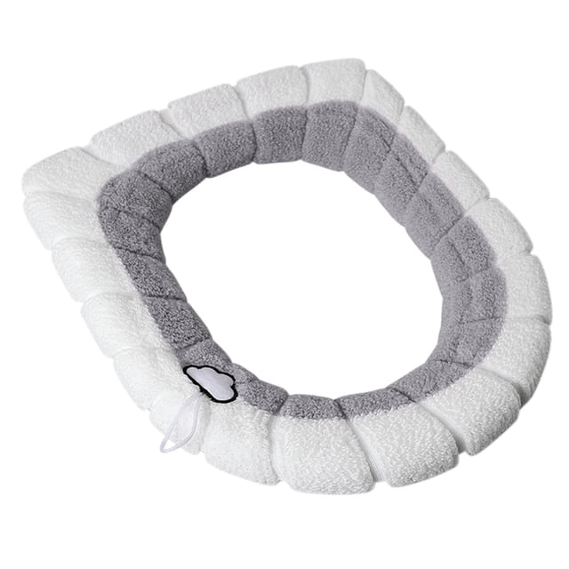 Fiudx Funda de Asiento de Inodoro, Cálida y Suave, de Punto Anillado, de Alta Elasticidad y Fácil de Limpiar, con Diseño Envolvente y Opciones de Color, Ideal para Invierno, Ideal para El Baño En Cas