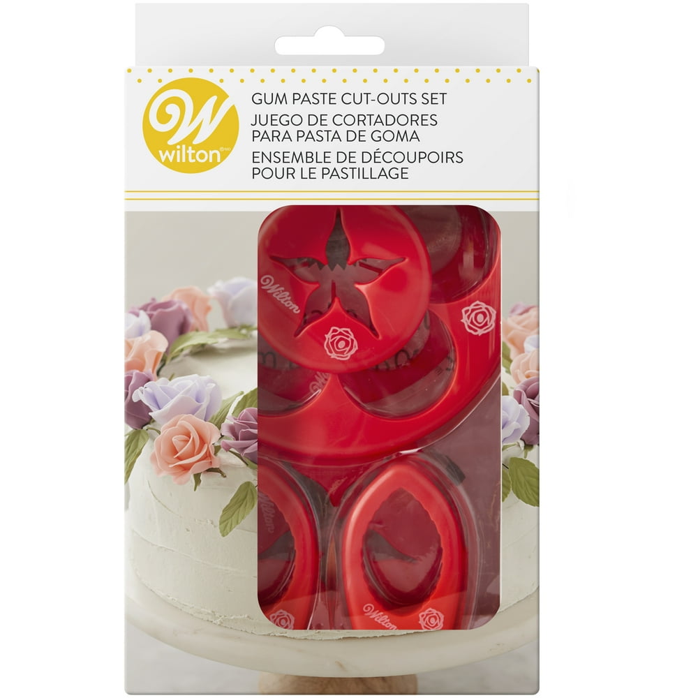 Wilton Gum Paste Rose CutOuts Set 6 pc
