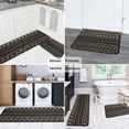 thumbnail image 5 of Brown Geometric Triangle Square Pattern Kitchen Rugs Sets Of 2,Anti Fatigue Kitchen Mat Rugs Non Slip Washable,Decorative Kitchen Floor Mats for Kitchen,Sink,Laundry,17"X30"+17"X47", 5 of 7