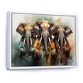 thumbnail image 2 of Designart "Elephants Sacred African Wall art I" African Floater Framed Canvas Art Print, 2 of 7