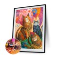 thumbnail image 2 of Kit de diamantes de imitación de diamante redondo completo de gato abstracto de pintura de diamante 5D Likrtyny Arte deco, 2 of 9