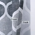 thumbnail image 6 of Shininglove 28"W x 30"L Kitchen Curtains, Lattice Pattern Short Bathroom Window Curtain, Grey/Silver, Set of 2, 6 of 7