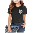 thumbnail image 2 of WEIYLL T-Shirts Graphiques pour Filles Manches Courtes Été Col Rond Ville Hauts de Sport Doux Imprimés pour 10-11 Ans, 2 of 6