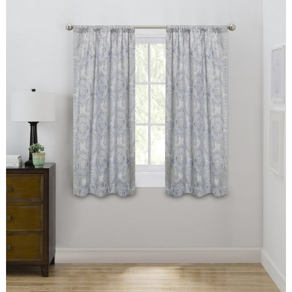 Eclipse Draft Stopper 63" Room Darkening Rod Pocket Window Curtains Panel