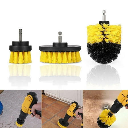 Tile Grout Power Scrubber Cleaning Brushes Cleaner Set For Electric Drills