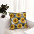 thumbnail image 6 of Pofeuu Sunflowers Print Double-sided plush pillowcase Square Throw Pillow Covers Pillows Cover for Living Room Bedroom Sofa Couch Cushion Cover（No pillow core）-20"x20", 6 of 7