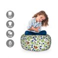 thumbnail image 2 of Ladybug Storage Toy Bag Chair, Little Bugs on Bilberry Leaf Branches Foliage Plants Gardening Theme, Stuffed Animal Organizer Washable Bag, Small Size, Vermilion Dark Blue, by Ambesonne, 2 of 3