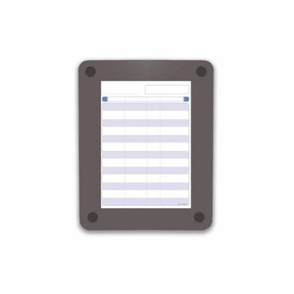Clarity Custom Print Glass Dry Erase Board, 13.5 x 11 in. - Charcoal Frame