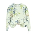 thumbnail image 4 of CLOISE Womens Sweatshirts Flower Print Pullover Sweatshirts Crewneck Long Sleeve Hoodies Shirts Multicolor Basic Tees Fall Cute Preppy Clothes M, 4 of 4