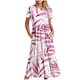 thumbnail image 2 of Vestido de Manga Corta para Mujeres Vestido de Verano de Cuello Redondo Impreso, Poliéster de Tamaño Verdadero Diario Y Vestido de Fiesta, 2 of 5