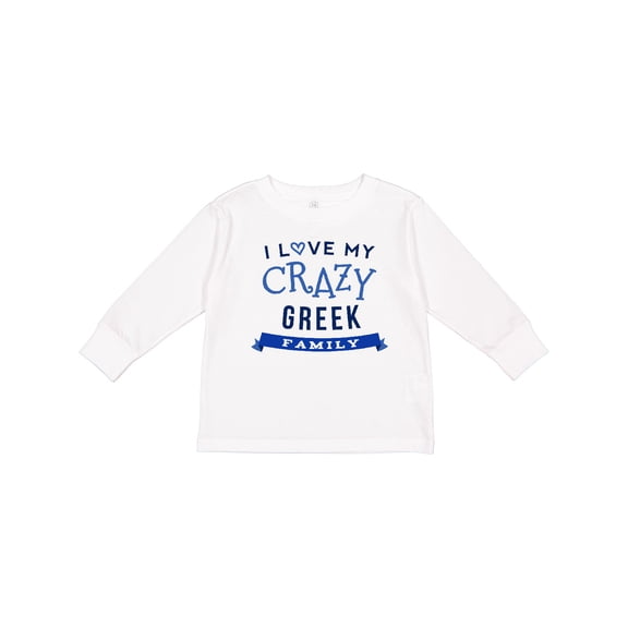 Inktastic Greek Family Funny Gift Boys or Girls Long Sleeve Toddler T-Shirt