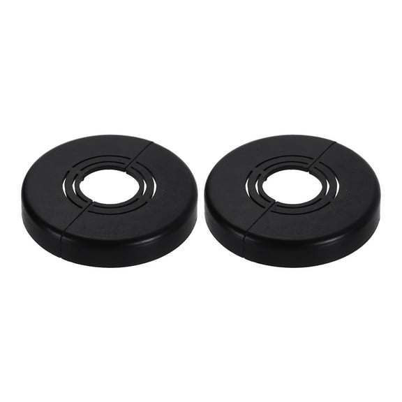 2Pack Wall Split Flanges, 0.39" Thick Cuttable Escutcheon Plate, Black