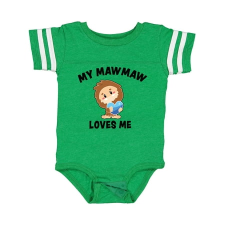 

Inktastic Cute Bigfoot My Mawmaw Loves Me Gift Baby Boy Bodysuit