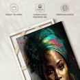 thumbnail image 6 of Elephant Stock African Grace Wall Art - Vertical Canvas Wall Art - Living Room Wall Decor - People Canvas - Teal And Brown Decor - 16" x 24", 6 of 8
