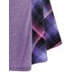 thumbnail image 4 of Camiseta Talla Extra Manga Larga a Cuadros Drapeado Rosegal Mangas largas de talla grande, 4 of 5