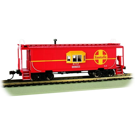 Bachmann Trains 73206 HO Scale Santa Fe Bay Window Caboose with Roof Walk