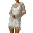 thumbnail image 1 of Robes pour Femmes Jupe à Sequins Grandes et Petites Perles en Maille Transparente 2 Pcs Robe à Bretelles, 1 of 8