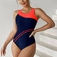 thumbnail image 4 of Traje De Baño De Una Pieza Para Mujer, Traje De Baño De Una Pieza Con Bloque De Color Transpirable Para Aguas Termales ANGGREK Negro S, 4 of 8