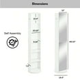 thumbnail image 6 of Evideco French Home Goods Rotating Bathroom Storage Cabinet Miami Contemporary 360-Degree Swivel Full-Length Mirror 6 Shelves 1-Pack 66.1 in, 6 of 8