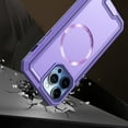 thumbnail image 4 of For Apple iPhone 11 /6.1" Hybrid Armor Hard PC TPU Rubber Compatible with MagSafe Shockproof Drop Protection Cover ,Xpm Phone Case [ Purple ], 4 of 4