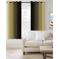 thumbnail image 2 of Yellow Black Ombre Blackout Curtains 45 Inches Long for Bedroom, Modern Gradient Abstract Art Thermal Insulated Room Darkening Black Out Window Curtain Panels Grommet Drapes for Living Room, 2 of 8
