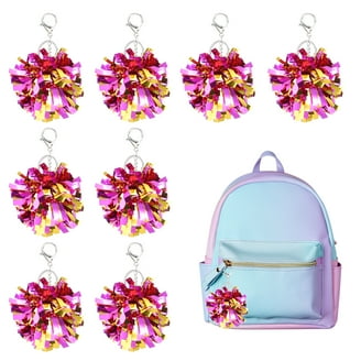 Uxcell 20 Pcs Cheer Pom Pom Keychain Cheerleading Gift Charm