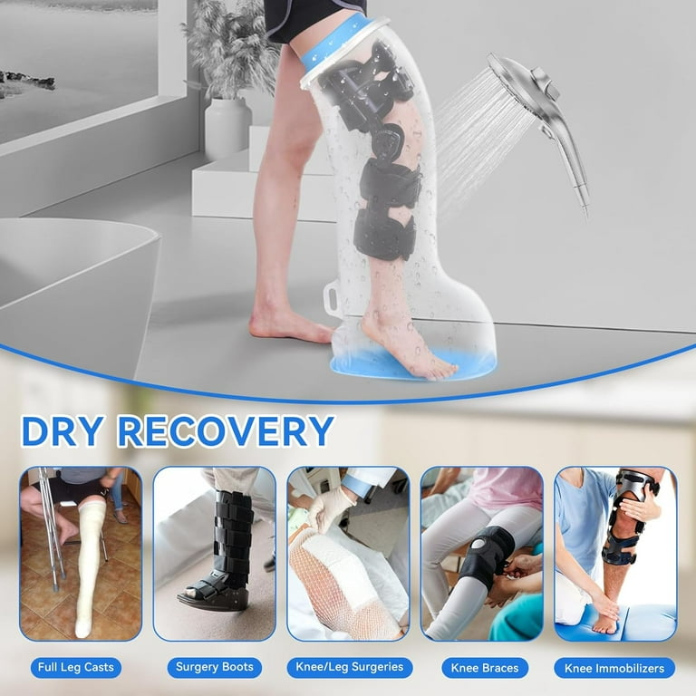 Zolife Waterproof Full Leg Cast Cover, Extra Wide, Non-Slip
