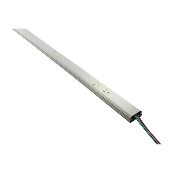 Legrand Prewired Raceway,6 Outlets,Polyester NM24GBA612