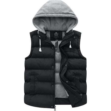 Men's Thicken Winter Vest Water-Resistant Puffer Jacket Thicken Vest ...