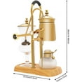 thumbnail image 4 of Belgian/Belgium Luxury Royal Family Balance Syphon Coffee Maker Coffee Pot Unique Gravity Vintage Coffee Maker 13.53oz Beautiful Turkish Coffee Maker Vacuum Brewing System (Gold), 4 of 8