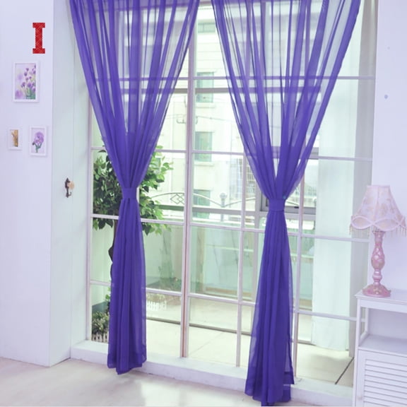 Curtains for Living Room 1 Pack Sheer Curtains 80 Inch L Panels Set Transparent Voile Rod Pocket Sheer Window Drapes Cortinas Curtains for Bedroom Wedding Party Background